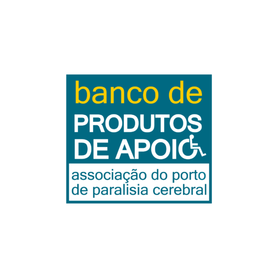 Logótipo do Banco de Produtos de Apoio da APPC. Letras a amarelo e branco sobre fundo azul.