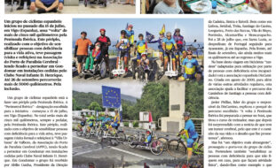 Cópia da página 6 da edição do jornal Vivacidade de 24 de agosto de 2023. Notícia a página inteira com título, duas fotografias em destaque e outras quatro imagens em coluna vertical.