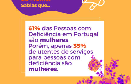 Imagem alusiva ao dia 8 de março, Dia Internacional da Mulher. Em texto divulgação de alguns dados percentuais. Em rodapé indicação do sítio e redes sociais da APPC.